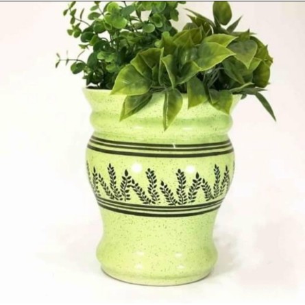 Big Green Glossy Ceramic Pot